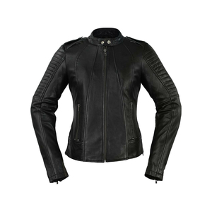 Veste en cuir de moto pour femmes, veste en cuir de vache de qualité AA, Protection Prime, approuvé CE - Product Image 6