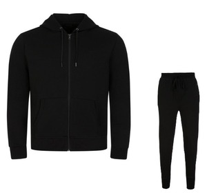 Survêtements en coton écologiques personnalisés pour hommes - Tenues de course et de jogging avec sweat-shirt Couleurs personnalisées - Product Image 1