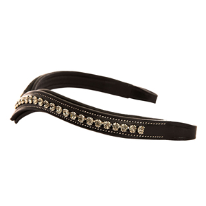 Bande de front d'équitation personnalisée de qualité supérieure en cuir indien véritable en forme de V décoré rembourrage doux produits de cheval durables - Product Image 4