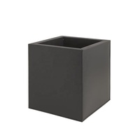 Grand pot intérieur et extérieur, jardinière carrée galvanisée noire, grand pot d'intérieur, jardinière carrée galvanisée blanche