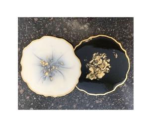 Posavasos de resina de color azul y dorado con la mejor calidad, accesorios de cocina, posavasos de resina a la venta - Product Image 6