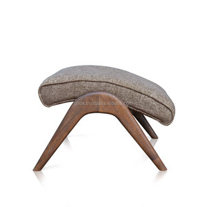 การทำสำเนาเก้าอี้ออกแบบโดย Vladimir Kagan ทำจากไม้สัก Uppholstry - Product Image 4