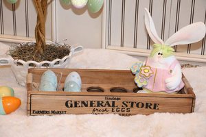 Caja de almacenamiento de madera para huevos, decoración rústica de granja para una decena - Product Image 4