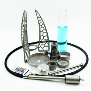 <span class=keywords><strong>Chicha</strong></span> en acier inoxydable, accessoires pour fumer, narguilé, éclairage led, 1 tuyau, charbon de bois, <span class=keywords><strong>chicha</strong></span> dubaï - Product Image 6