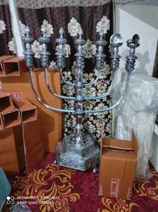 Soporte de aluminio para velas Menorah, cartón de Navidad, cantidad clásica, soporte de vela, decoración de iluminación del hogar, Color personalizado, Paypal - Product Image 3