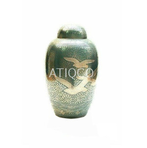โกศทองเหลืองสำหรับงานศพของผู้ใหญ่ทำจากโลหะสีดำสง่างาม - Product Image 4