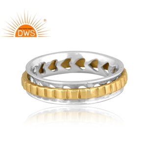Handmade Fine Sterling Silver Unisex <b>Spinner</b> Statement Band <b>Ring</b> Silver Jewelry Manufacturer - Product Image 2