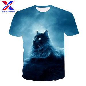 Mejor precio personalizado impreso cuello redondo hombres camisetas nuevo estilo algodón poliéster tela transpirable de talla grande sublimación impresa - Product Image 3