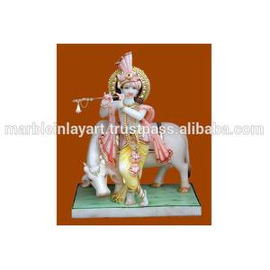 Statue Krishna en marbre, belle Statue - Product Image 1