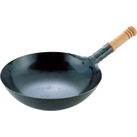 YAMADA Iron Wok Chinese Pan Wooden handle