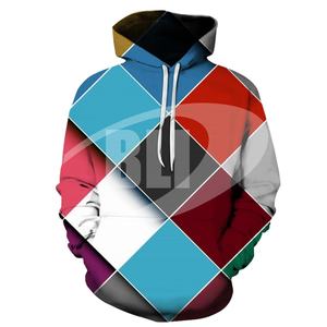 เสื้อฮู้ดแฟชั่นแบบสวมหัวสำหรับผู้ชายผ้าขนแกะโพลีเอสเตอร์ผ้าฝ้ายพิมพ์ลายซับลิเมชัน - Product Image 1