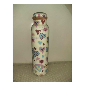 Handmade Copper <b>Water</b> <b>Bottles</b> for <b>Adults</b> Multi-Design Hearts Flasks minimalist style Good Health Appropriate Hot Sale from India - Product Image 1
