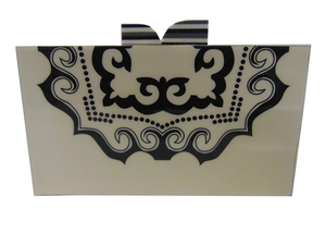Beige Noir Artisanal Résine Embrayage - Product Image 3