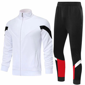 Chaqueta de fútbol de entrenamiento, Material 2022 poliéster, alta calidad, color negro y azul, novedad, venta al por mayor, 100% - Product Image 4
