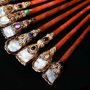 Varilla de cera de pelo líquida, arcilla polimérica, pirámide de canto con juego de cristal, cadenas de pelo ligeras de cristal y cadena de borlas - Product Image 3