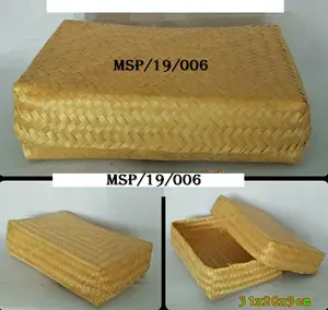 Caixa de presente de bambu natural