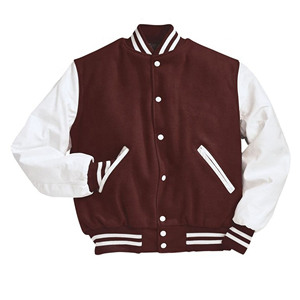 Veste d'hiver personnalisée 270kg 100% laine/cuir pour hommes Prix de gros recadrée Letterman Fabrication Veste universitaire confortable - Product Image 5
