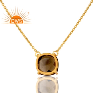 Fine Sterling <b>Silver</b> Natural Smoky Quartz Gemstone Pendant Necklace for Women Jewelry for Women Gift for Her - Product Image 3