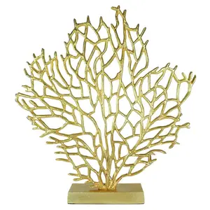 Gold brass Guillermo Coral Table Sculpture