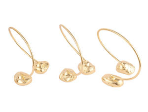 Two Stone Natural Geode Agate Druzy Flexible Open <b>Cuff</b> Bangle <b>Bracelet</b> Brass Gold Electroplated Edged Statement Jewelry <b>Bracelet</b> - Product Image 6