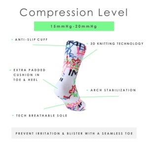 Chaussettes de compression graduée 20-30 mmHg pour le sport, la course et le fitness, tendance 2026 - Product Image 2
