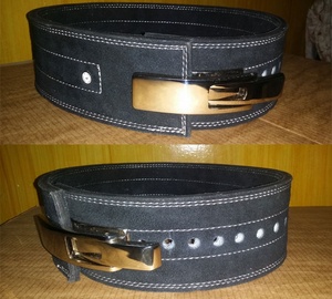 Ceinture de levage de poids avec sangles de musculation en cuir de vachette, couleur et logo personnalisés, soutien lombaire - Product Image 3