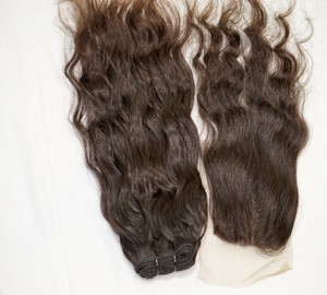 Cheveux vierges indiens ondulés bouclés, cuticules alignées, noir naturel, Tyagi Exports, Andhra Pradesh, non-Remy, double trame, simple. - Product Image 6