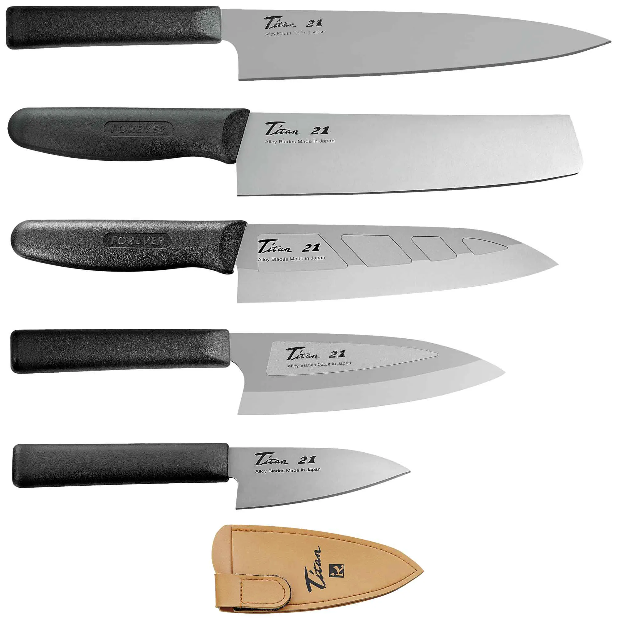 Lightweight Cooking Wholesale Japanese Knives With Blade Titanium Hybrid Petty Knife 120mm