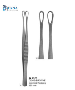 DENIS-BROWNE Intestinal Forceps, straight, 190 mm - Product Image 2