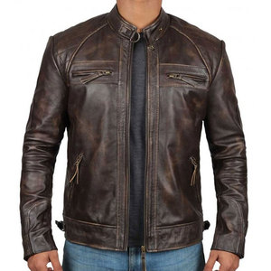 Veste de protection en cuir, tenue élégante pour hommes - Product Image 1