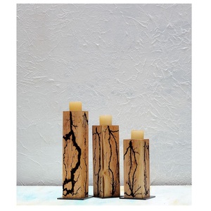 High Quality Wood Candle Holder Style Round Shape Metal <b>Tealight</b> for Wedding Party Home Decorative at Best Price - Product Image 6