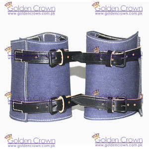 Polainas De Cuero Negro Azul Luftwaffe | Polainas de cuero negro de lona azul alemana | Polainas de cuero alemán - Product Image 6