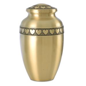 Urna Funeraria de Latón Grabada a Mano, Estilo Americano, Personalizada, para Cenizas Humanas, Precio Directo de Fábrica - Product Image 1