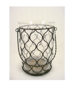 Gold Finishing Metal <b>Lantern</b> With <b>Tealight</b> Holder for Indoor and Outdoor Decorative Use - Product Image 2