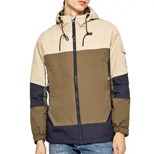 Chaqueta elástica cortavientos hecha a medida para hombre y mujer, cremallera completa, bolsillo con cremallera y capucha de ajuste