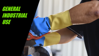 Guantes de látex de caucho natural mezclado, de neopreno duro y grueso, 21 mil, para mantenimiento de instalaciones, madera y madera