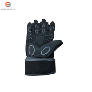 Gants de musculation demi-doigts en cuir respirant avec sangle de poignet réglable pour la gym, le fitness et l'entraînement, unisexe - Product Image 2