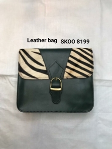 Bolso bohemio tejido a mano, multicolor, estilo occidental, marrón, con flecos de cuero suave, con borlas - Product Image 2