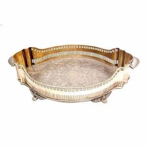 Bandeja de latón con estilo de gran oferta, plato de forma ovalada de oro hecho a mano con asa, bandejas de servicio rentables - Product Image 5