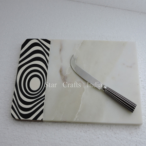 Haute qualité marbre pierre résine légumes coupe planche à découper dernière conception blocs à découper cuisine essentiel prix de gros - Product Image 6