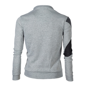 Perfectเสื้อสเวตเตอร์คอกลมผู้ชาย,เสื้อกันหนาวใส่วิ่งมีฮูดสีตัดกันสามารถใส่ในยิมได้ - Product Image 4