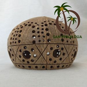 Lampe industrielle en coquille de noix de coco, artisanat décoratif fait à la main, - Product Image 6