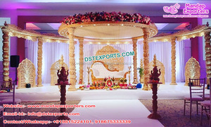 การตกแต่งมณฑปงานแต่งงานสุดหรู ดีไซน์อินเดียอันน่าทึ่ง มณฑปมหารานีแบบดั้งเดิมและสวยงาม มณฑปงานแต่งงานในสหรัฐอเมริกา - Product Image 6