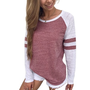 Femmes À Manches Longues Rayé Patchwork Pull Printemps Tops - Product Image 1