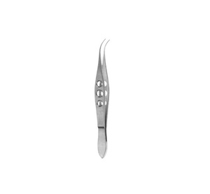 Forceps de atado quirúrgico de sutura fina, acero inoxidable curvo, 10,5 cm - 4" - Product Image 5