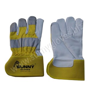 Guantes de trabajo de seguridad, combinación de cuero de vaca, la mejor oferta - Product Image 2
