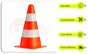 Conos de agilidad de plástico duradero de PVC y PE de alta calidad, marcadores de advertencia de seguridad y entrenamiento físico deportivo - Product Image 2