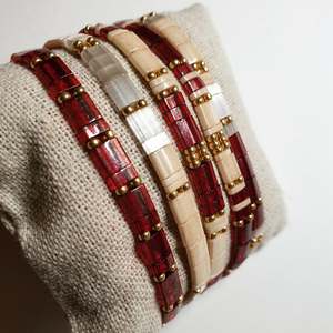 Bracelet artisanal en perles Miyuki, source de bonheur - Product Image 1