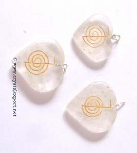 Comprar colgantes de corazón Choko Reiki de cuarzo de cristal en línea: colgantes de corazón Choko Reiki de cuarzo de cristal a la venta - Product Image 1