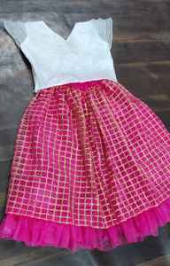 ชุดใส่ไปงานแต่งสุดพิเศษเนื้อผ้าไหมนุ่มสำหรับเด็ก,คอลเล็คชั่น Lehenga Choli จากทางการส่งออก - Product Image 3